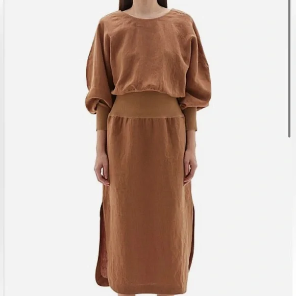 bassike | Dresses | Nwt Bassike Linen Balloon Sleeve Dress | Poshmark
